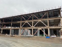 Fireproofing Continues and Steel Framing Begins at LPR