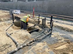 Below Grade Plumbing Installation in Building Pad