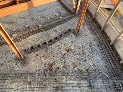 Rebar Installation and MEP rough-in at Council Chambers SOG