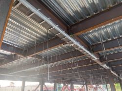 Overhead MEP Installation and Steel Framing Top Track Installation