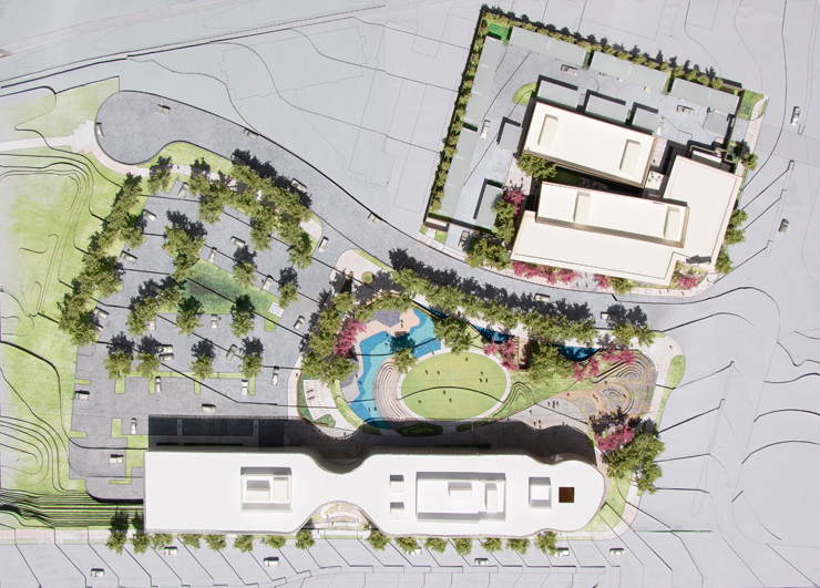 Civic Campus site plan including Main Campus and PD