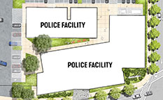 Architectural site plan of new Police Station
